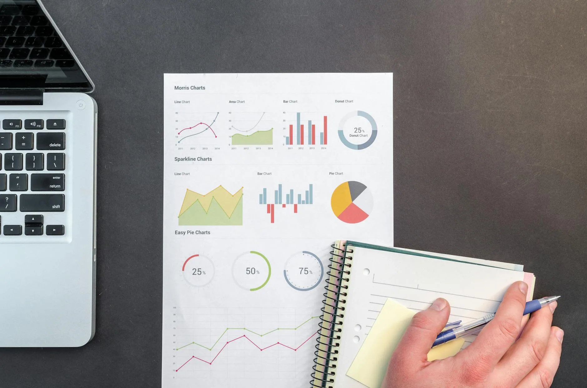 Dono de negócio satisfeito com notebook mostrando gráfico positivo de crescimento financeiro